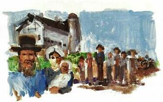 Amish Familie Wallpaper