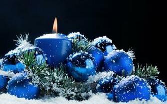Wallpaper Met Blauwe Kerstballen Bureaublad Achtergronden