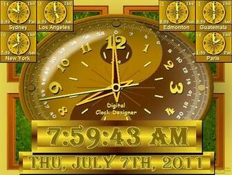 Desktop Clock And Calendar Wallpaper