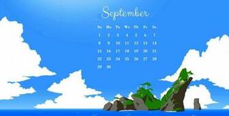 September Desktop Calendar Wallpaper