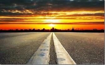 Double Line Beautiful Sunset HD Widescreen Wallpaper Kib