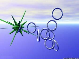 Desktop Wallpaper 3d Background Green Silver Project