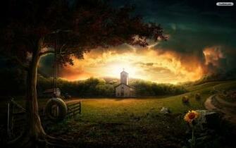 Youwall Small Church Wallpaper