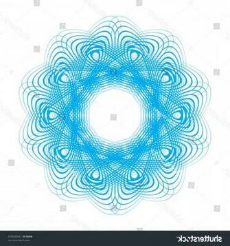 Blue Guilloche Rosette Spirograph Background Vector Handandbeak