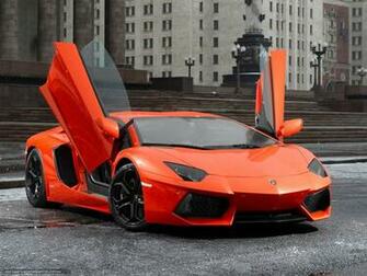 Wallpaper Lamborghini Aventador Red Cars Desktop