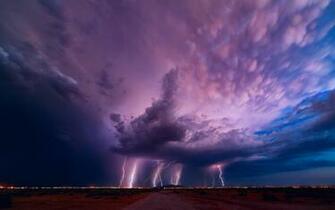 HD Lightning Storm Widescreen Wallpaper