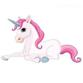 Clipart Pink Unicorn Royalty Vector Design