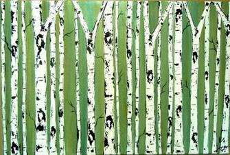 Birch Tree Background Trees On Emerald