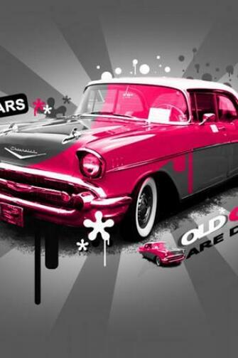 The Pink Car iPhone HD Wallpaper