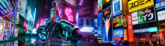 Cyberpunk Tokyo Dual Monitor Wallpaper In