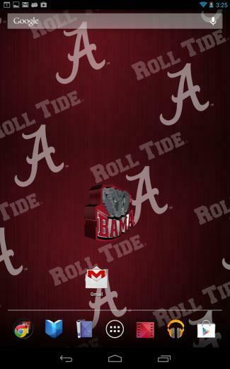 Licensed Alabama Crimson Tide Live Wallpaper With Animated 3d