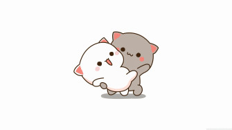 Peach And Goma Cats Kawaii Cute Ultra HD Desktop Background