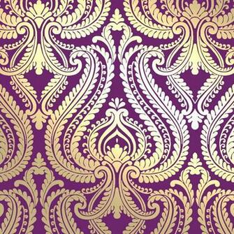 I Love Wallpaper Shimmer Damask Metallic Purple