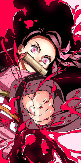 Nezuko Blood Demon Slayer iPhone Wallpaper