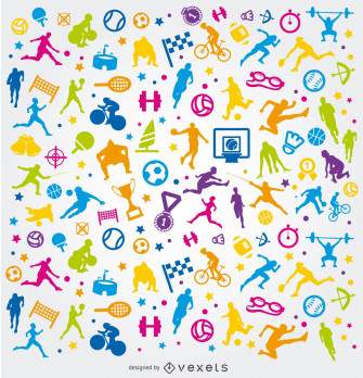 Colorful Olympic Sports Background Wallpaper