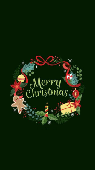 Preppy Christmas iPhone Screen Display Wallpaper