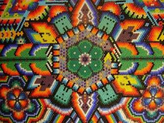 Huichol Beaded Art Peyote Flower Xica Nation