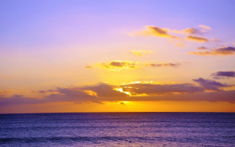 Ocean Sunset Beautiful Clouds 4k Wallpaper HD Nature