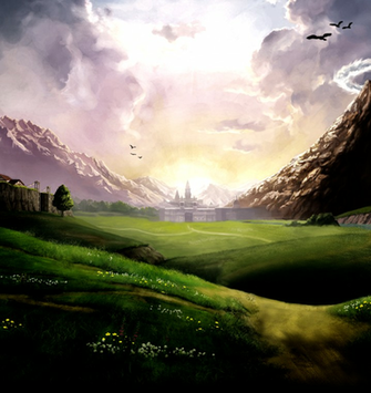 To Hyrule Castle By Trilyan Fan Art Wallpaper Games