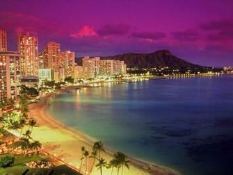 Waikiki At Dusk Hawaii HD Travel Wallpaper For Mobile And Desktop