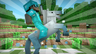 HD Glacial Steed 3d Minecraft Wallpaper