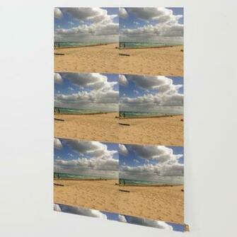 Puffy Clouds At Hollywood Beach Wallpaper By Lmglenn Society6
