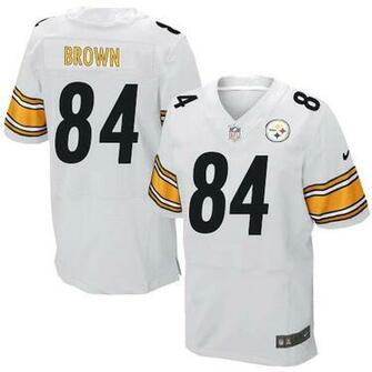 Antonio Brown Jersey Yellow 80th Patch Nike Pittsburgh Auto