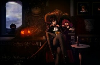 Shoujo Madoka Happy Halloween Anime Wallpaper By Black Rabbit Soul