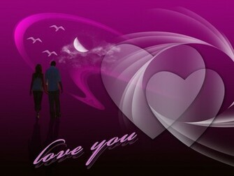 And Romantic Couple Cartoon Love Wallpaper