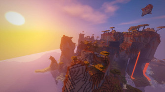 Minecraft Sunset Wallpaper