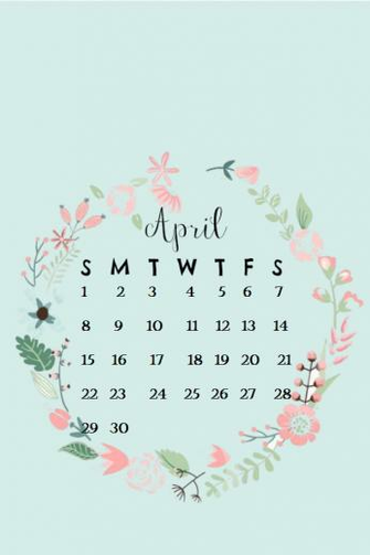 April iPhone Calendar Wallpaper Maxcalendars