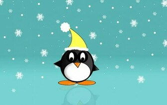 Cute Christmas Penguin HD Wallpaper From