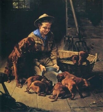 Good Friends Norman Rockwell Paintings Wallpaper Image