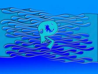 Wallpaper Skull Flames Blue
