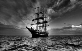 Sailing Ship In Dark Wallpaper HD
