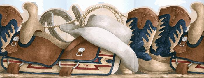 Cowboy Boots Wallpaper Border