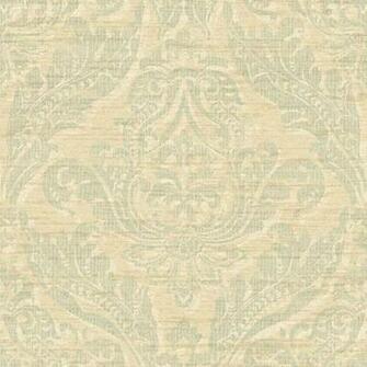 Gold And Green Washed Damask Wallpaper Wall Sticker Outlet