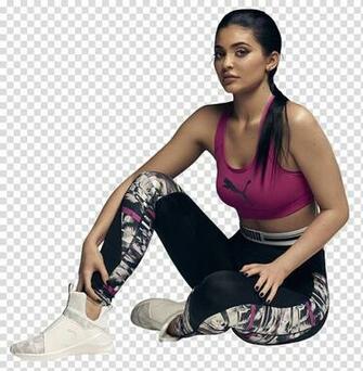 Kylie Jenner Woman Sitting While Hands On Legs Transparent