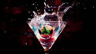 Cocktail Splash Wallpaper HD Desktop Widescreen