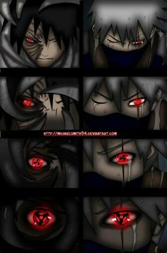 Obito And Kakashi Mangekyou Sharingan By Espadazero