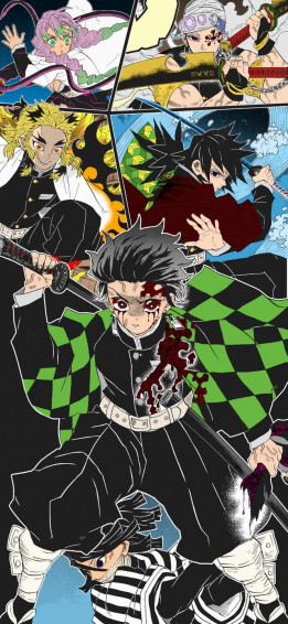 Manga Colouring Tanjiro Rengoku Tengen Mitsuri Iguro R