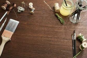 Image Of Assorted Arts And Crafts Tools Background