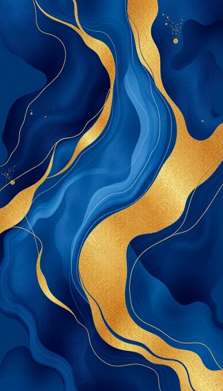 Blue Gold Wallpaper
