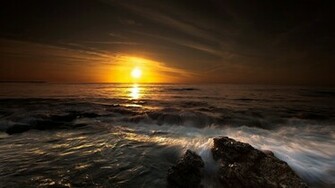 High Resolution Wallpaper Sunrise Beach Waves
