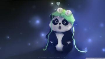 Cute Panda Painting Ultra HD Desktop Background Wallpaper For 4k