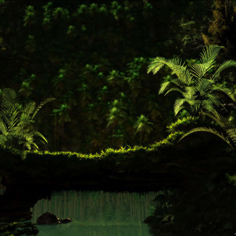 Dark Green Forest Wallpaper