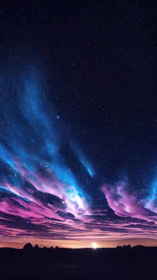 Beautiful Night Sky Sunset Scenery 4k Wallpaper iPhone HD Phone 5630i