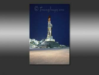 Photo Drilling Rig Ecology Environmental Impact Frozen Tundra Oil