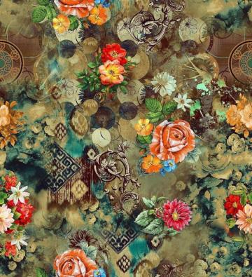 Collage Art Floral Wallpaper On