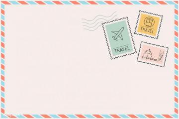 Premium Vector Of Stamped Postcard Frame With Travel